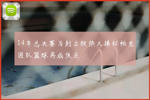14年总决赛马刺击败热火捧杯帕克团队篮球再成焦点