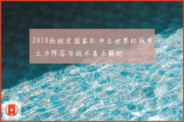 2010西班牙国家队冲击世界杯冠军 主力阵容与战术看点解析