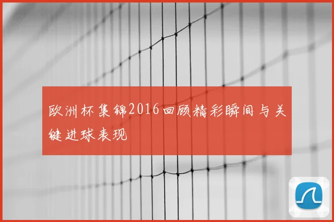 欧洲杯集锦2016回顾精彩瞬间与关键进球表现